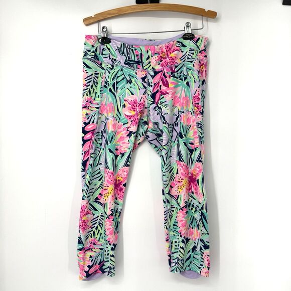 Lilly Pulitzer Pants - Lilly Pulitzer Luxletic Anika Weekender Cropped Legging Floral Resort Size XL